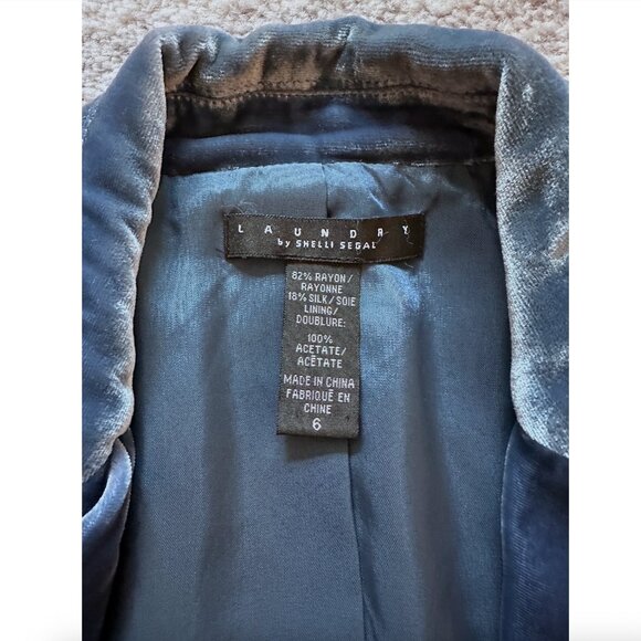 Laundry Dark Blue Velvet Blazer - Picture 4 of 4